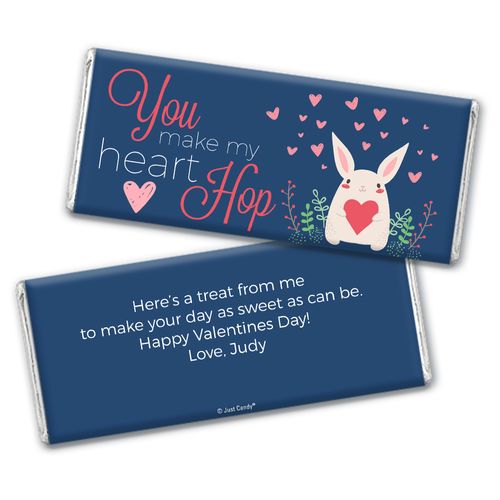 Personalized Valentine's Day Bunny Love Chocolate Bar Wrappers Only