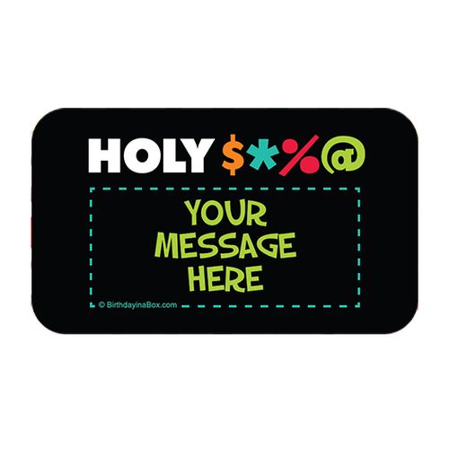 Holy Bleep Milestone Personalized Rectangular Stickers (18 Stickers)