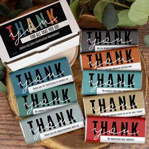 Personalized Thank You For All That You Do - Belgian Chocolate Bars Gift Box - 8 Pack