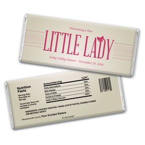 Little Lady Personalized Candy Bar - Wrapper Only