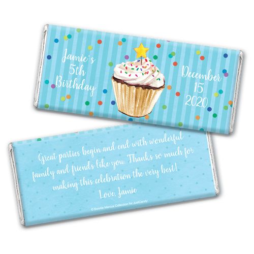Cupcake Dazzle Personalized Candy Bar - Wrapper Only