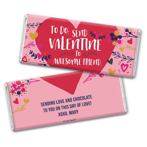 Personalized Valentine's Day Chocolate Bar and Wrapper - Valentine to an Awesome Friend