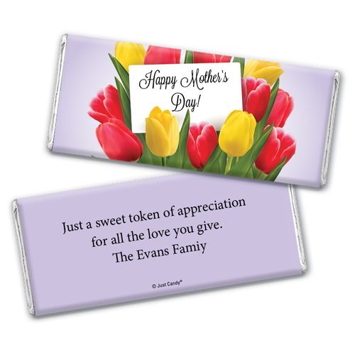 Mother's Day Personalized Chocolate Bar Tulip Bouquet