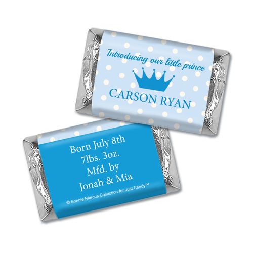 Bonnie Marcus Collection Personalized Chocolate Bar Polka Dots & Crown Birth Announcement