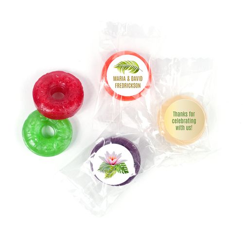 Personalized Wedding Floral Glam LifeSavers 5 Flavor Hard Candy