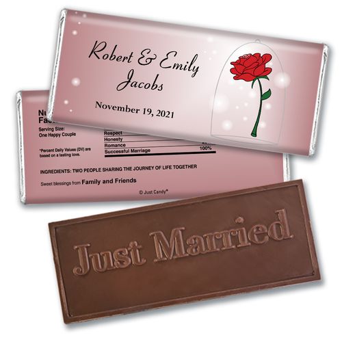 As Old As Time Personalized Embossed Just Married Bar Assembled
