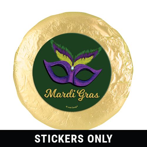 Mardi Gras Masquerade 1.25" Stickers (48 Stickers)