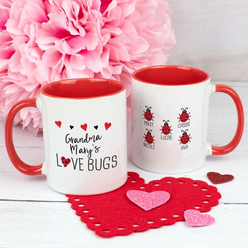 Personalized Five Love Bugs 11oz Mug