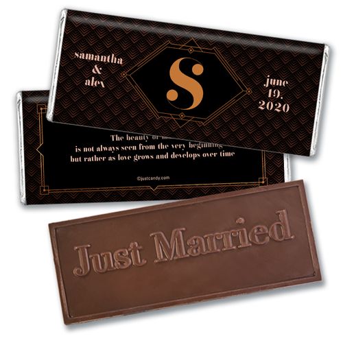 Personalized Loving Lace Wedding Embossed Chocolate Bars