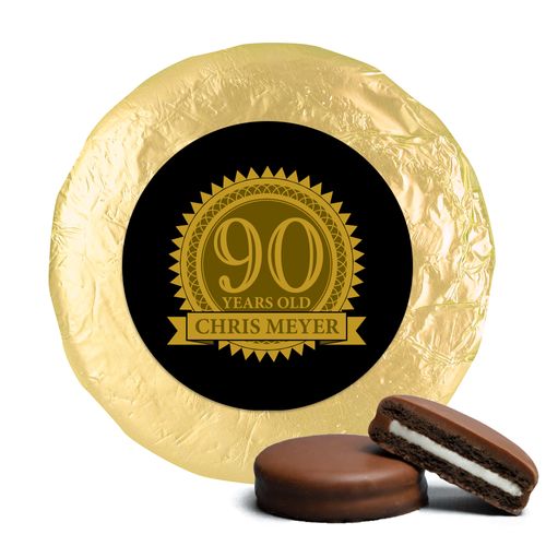 Personalized 90th Birthday Milk Chocolate Covered Oreo Cookies
