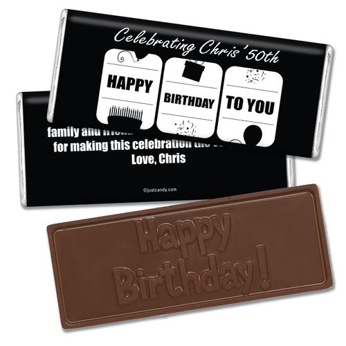Birthday Personalized Embossed Chocolate Bar Casino Slot Jackpot
