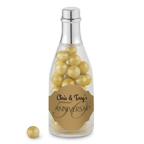 Anniversary Party Favors Personalized Champagne Bottle 50th Anniversary Favor (25 Pack)