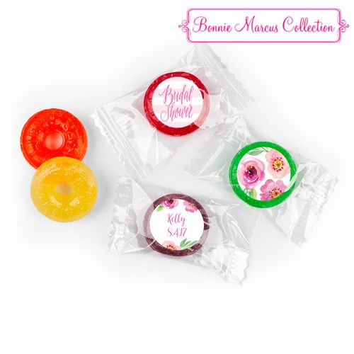 Floral Embrace Personalized Bridal Shower LIFE SAVERS 5 Flavor Hard Candy Assembled