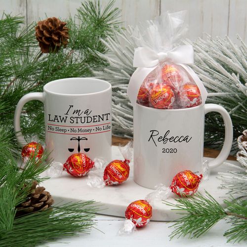 Personalized Law Student 11oz Mug with Lindt Truffles