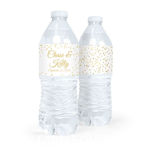 Bonnie Marcus Collection Wedding Confetti Water Bottle Labels (5 Labels)