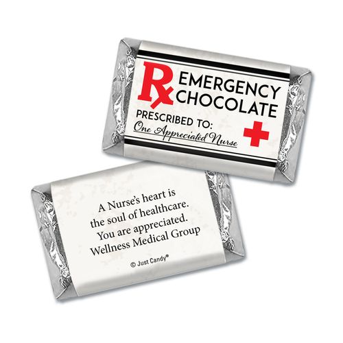 Personalized Emergency Chocolate Miniatures Wrappers Only