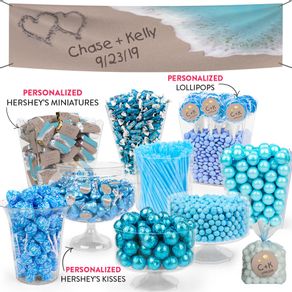 Personalized Wedding Beach Themed Deluxe Candy Buffet