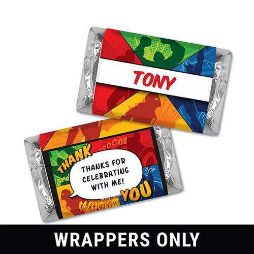 Personalized Birthday Avenger Miniatures Wrappers