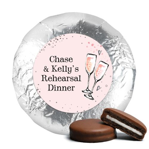 The Bubbly Rehearsal Dinner Favors Milk Chocolate Covered Oreo Assembled