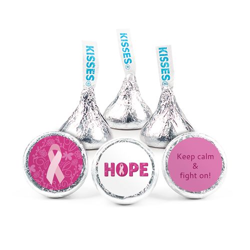 Personalized 3/4" Stickers - Breast Cancer Awareness Live Love Hope (108 Stickers)