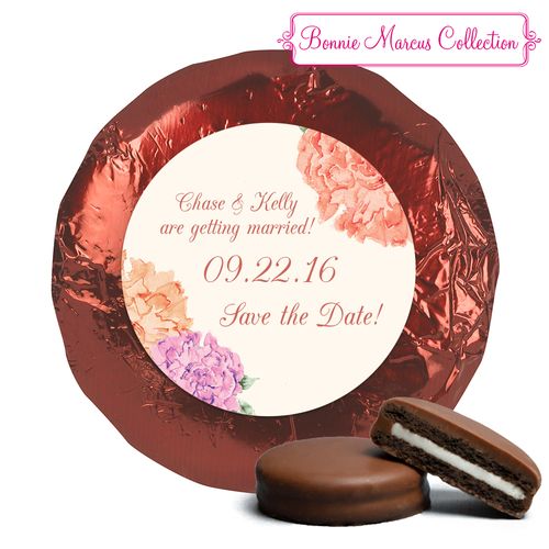 Blooming Joy Save the Date Favors Milk Chocolate Covered Oreo Assembled