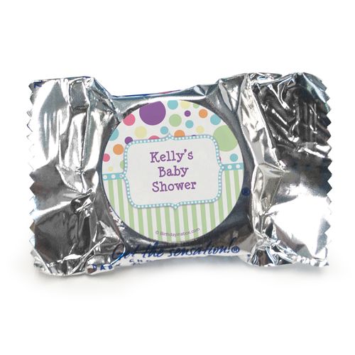 Baby Shower Blue Stripe Personalized Peppermint Patties