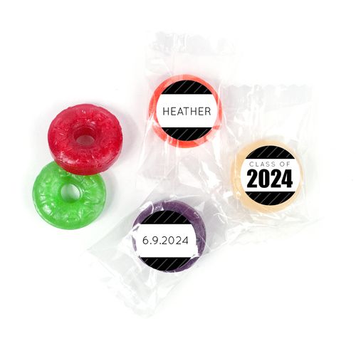 Graduation Personalized LifeSavers 5 Flavor Hard Candy Pinstripes