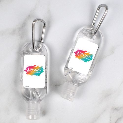 Personalized Add Your Artwork Hand Sanitizer with Carabiner - 1 fl. oz bottle