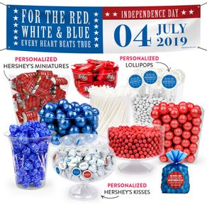 Personalized 4th of July Freedom Deluxe Candy Buffet