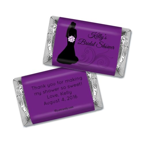 Bride Silhouette Personalized Miniature Wrappers