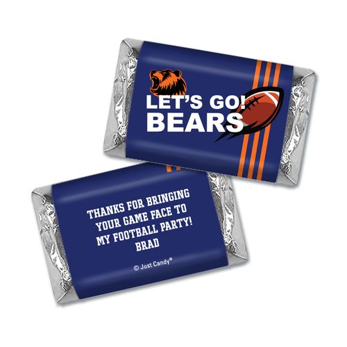 Personalized Bears Football Party Hershey's Miniatures Wrappers