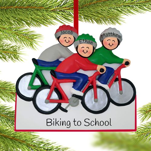Personalized Bike Riding Family of 3
