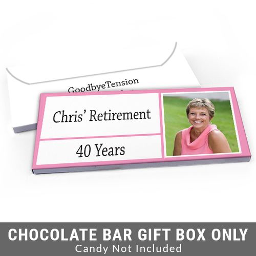 Deluxe Personalized Kudos Retirement Candy Bar Favor Box