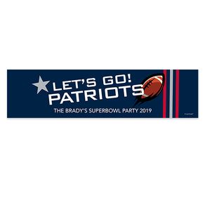 Patriots Football Party 5 Ft. Banner