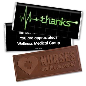 Personalized Beat of Thanks Embossed Chocolate Bar