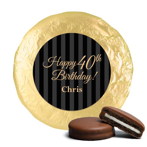 Personalized 40th Birthday Milk Chocolate Covered Oreo Cookies
