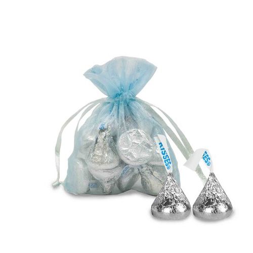 Extra Small Organza Bag - Pack of 12 Light Blue