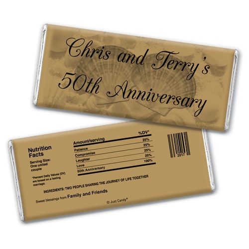 Anniversary Party Favors Personalized Chocolate Bar Wrappers Chocolate & Wrapper Two of a Kind Anniversary Favors