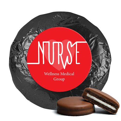 Personalized Nurse Appreciation Nurse Pulse Milk Chocolate Covered Oreo Cookies