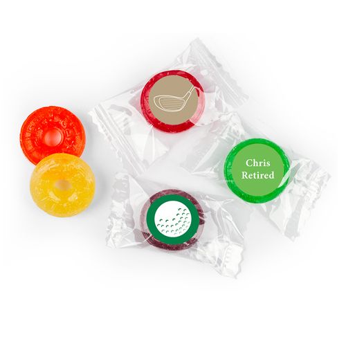 Gone Golfin' Personalized Retirement LifeSavers 5 Flavor Hard Candy Assembled