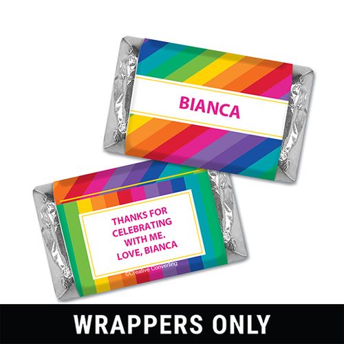 Personalized Birthday Rainbow Miniatures Wrappers