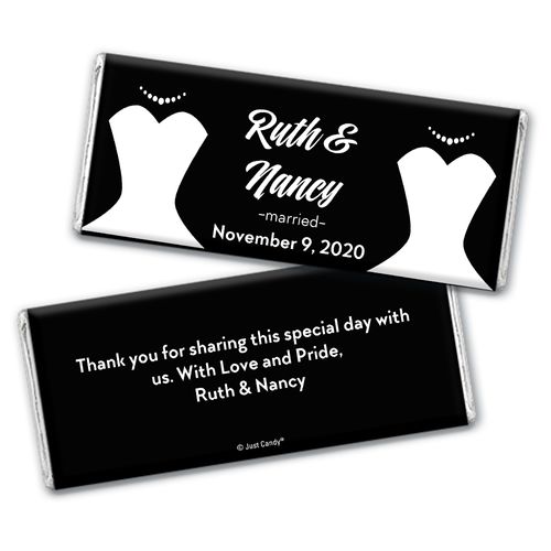 Personalized Chocolate Bar Wrappers Only - Lesbian Wedding Bride & Bride