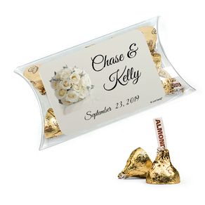 Personalized Rehearsal Dinner Favor Assembled Pillow Box Filled with Hershey's Kisses