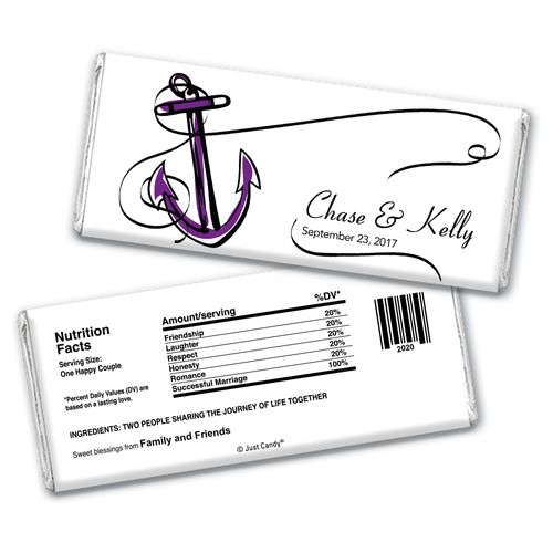 Anchors Away Personalized Chocolate Bar Wrappers