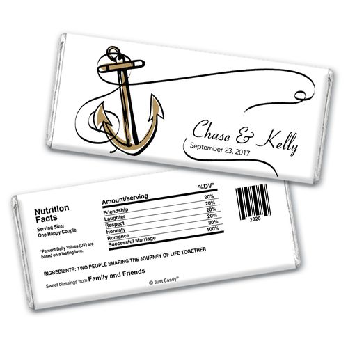 Anchors Away Personalized Chocolate Bar Wrappers