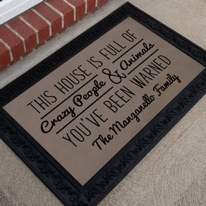 Personalized 18" x 30" Doormat Crazy People and Animals