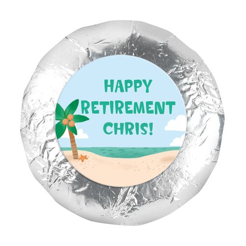 Personalized Bonnie Marcus Collection Retirement Beach 1.25" Stickers (48 Stickers)
