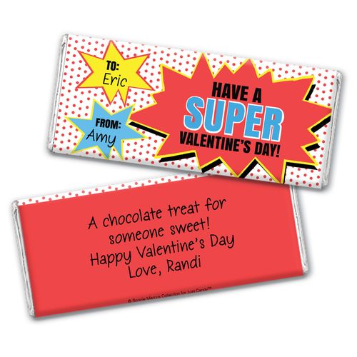 Personalized Valentine's Day Comic Chocolate Bar Wrapper