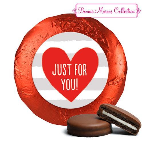 Bonnie Marcus Collection Valentine's Day Stripes Chocolate Covered Oreos