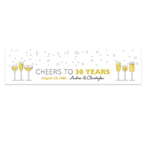 Personalized Anniversary Cheers To Love 5 Ft. Banner
